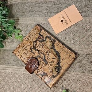 Patricia Nash RFID Travel Organizer Wallet In European Map Print